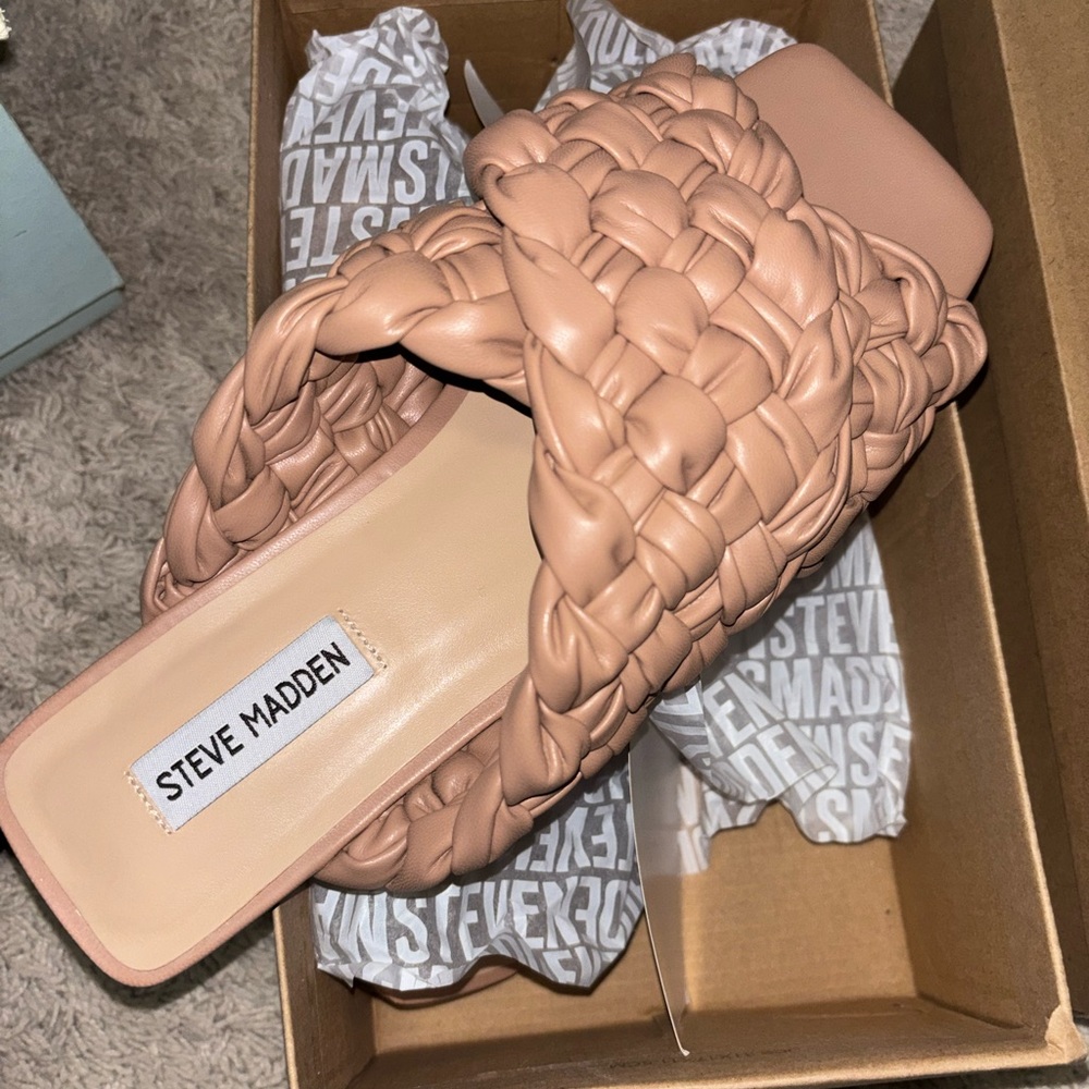Steve Madden Women's Braided Nude Sandals
